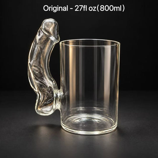 Original 27 oz handmade borosilicate glass mug