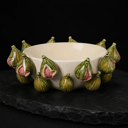 Die handbemalte Keramikschale "Verdant Fig"